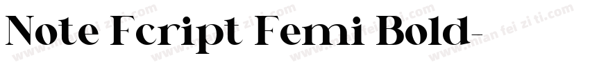 Note Fcript Femi Bold字体转换